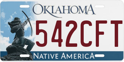 OK license plate 542CFT