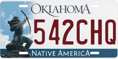OK license plate 542CHQ