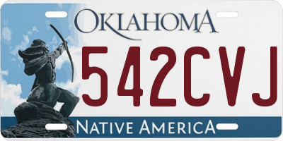 OK license plate 542CVJ