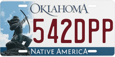 OK license plate 542DPP