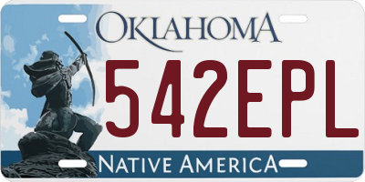 OK license plate 542EPL
