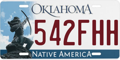 OK license plate 542FHH