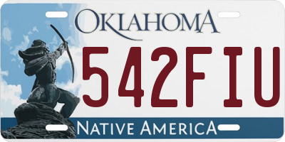 OK license plate 542FIU