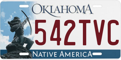 OK license plate 542TVC