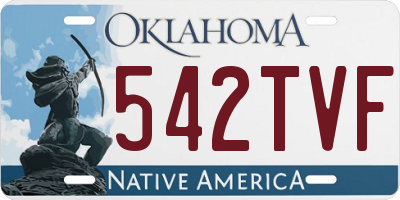 OK license plate 542TVF