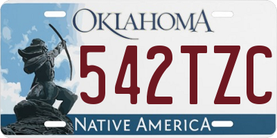 OK license plate 542TZC