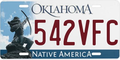 OK license plate 542VFC
