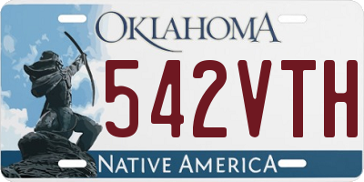 OK license plate 542VTH