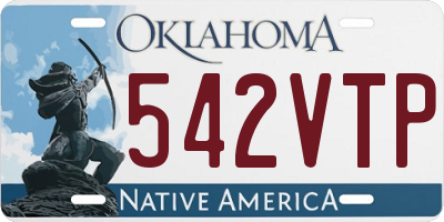 OK license plate 542VTP