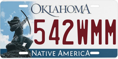 OK license plate 542WMM