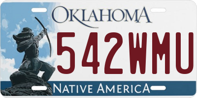 OK license plate 542WMU