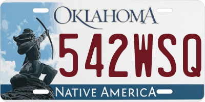 OK license plate 542WSQ