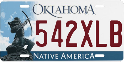 OK license plate 542XLB