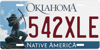 OK license plate 542XLE