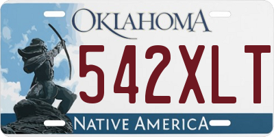 OK license plate 542XLT