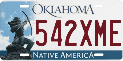 OK license plate 542XME