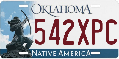 OK license plate 542XPC