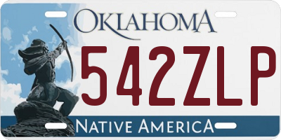 OK license plate 542ZLP