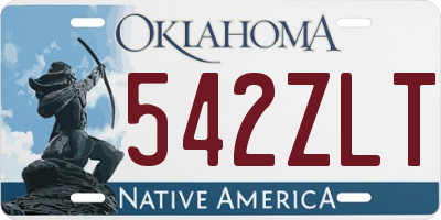 OK license plate 542ZLT