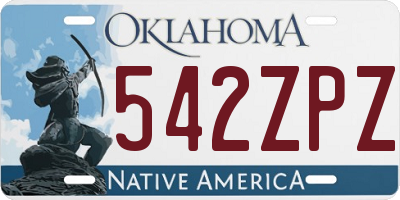 OK license plate 542ZPZ
