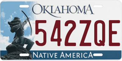 OK license plate 542ZQE