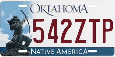 OK license plate 542ZTP
