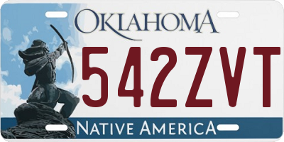 OK license plate 542ZVT