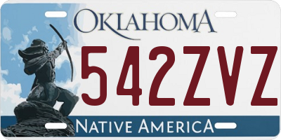 OK license plate 542ZVZ