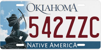 OK license plate 542ZZC