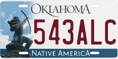 OK license plate 543ALC