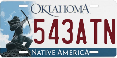 OK license plate 543ATN