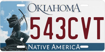 OK license plate 543CVT