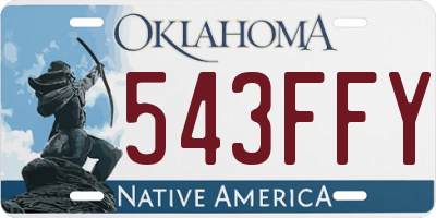 OK license plate 543FFY