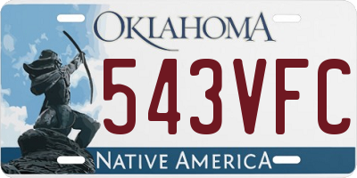 OK license plate 543VFC