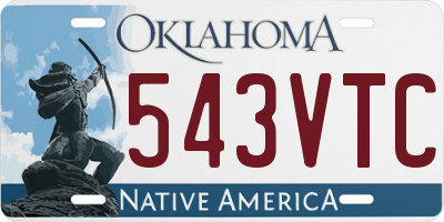 OK license plate 543VTC