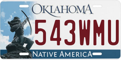 OK license plate 543WMU