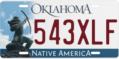 OK license plate 543XLF