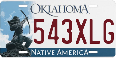 OK license plate 543XLG