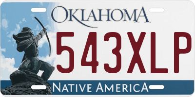 OK license plate 543XLP