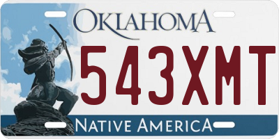 OK license plate 543XMT