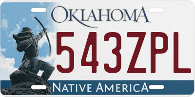 OK license plate 543ZPL
