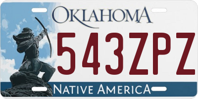 OK license plate 543ZPZ