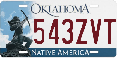 OK license plate 543ZVT