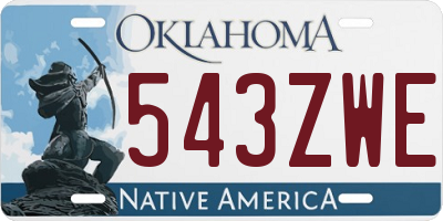 OK license plate 543ZWE