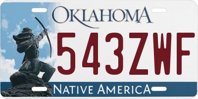 OK license plate 543ZWF