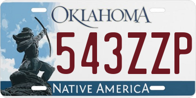 OK license plate 543ZZP