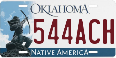 OK license plate 544ACH