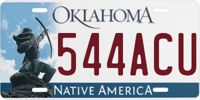 OK license plate 544ACU