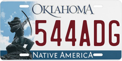 OK license plate 544ADG
