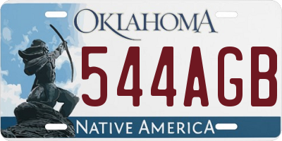 OK license plate 544AGB